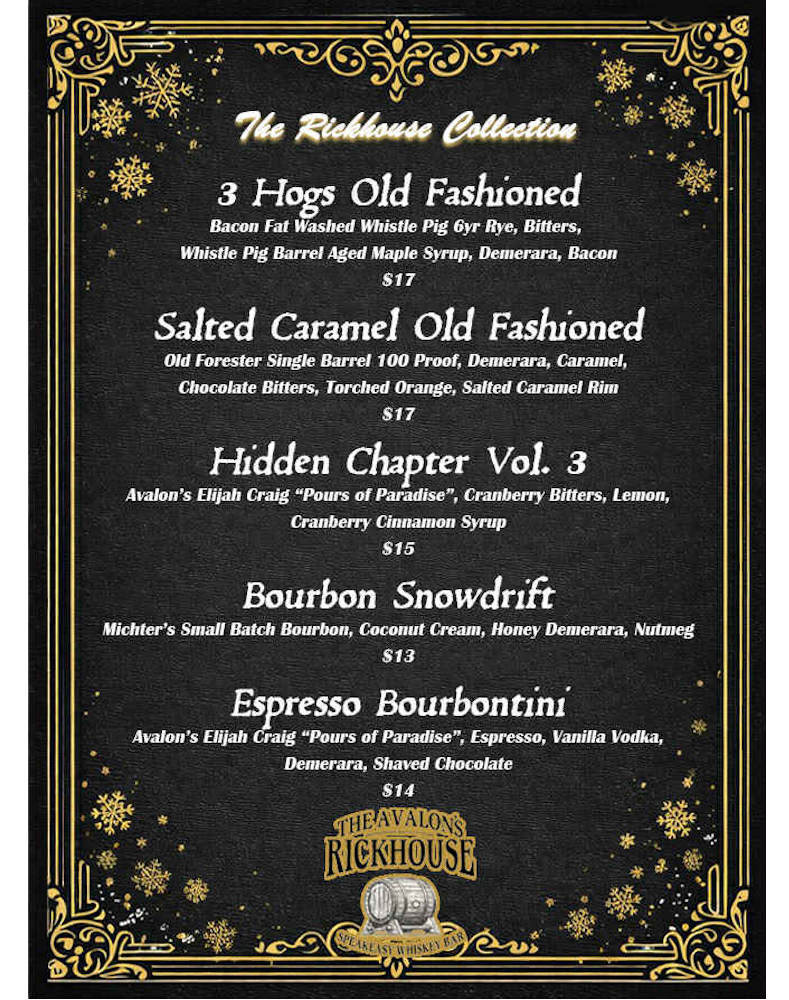 Avalon Ale House Rickhouse Speakeasy Speak Easy Whiskey Bar Hanover PA 17331 Florida Inspired Bar and Restaurant Nightlife Live Music